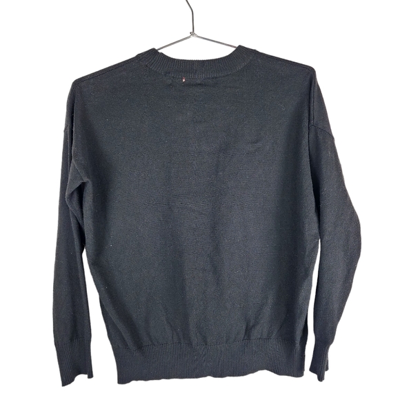 VALENTINO Womens Small Pullover Crewneck Sweater Ribbed Trim New Nwt Flawed - Picture 4 of 8